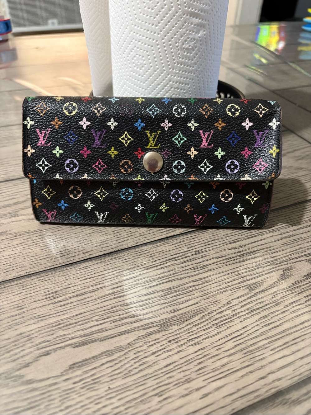 Louis Vuitton Black Multicolor Monogram Wallet